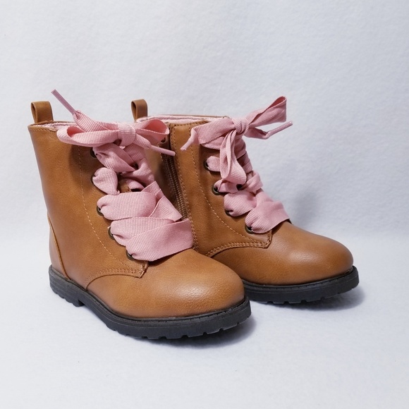 Cat & Jack Cherish Lace-up Boots - Size 9 - NWT - Picture 2 of 8